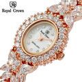 Đồng hồ nữ chính hãng Royal Crown 2527 dây đá vỏ vàng hồng
