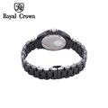 Đồng hồ nữ chính hãng Royal Crown 3821 ceramic đen mặt full đá