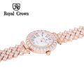 Đồng hồ chính hãng Royal Crown 6305 dây đá vỏ vàng hồng