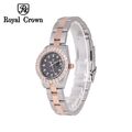 Đồng hồ nữ chính hãng Royal Crown 3662L dây thép vỏ vàng hồng
