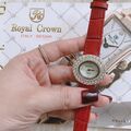 Đồng hồ nữ chính hãng Royal Crown 3630 dây da đỏ