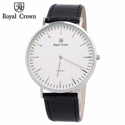 Đồng hồ nam chính hãng Royal Crown 7601M dây da đen