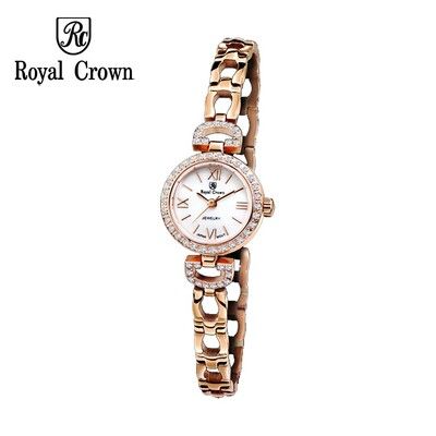Đồng hồ nữ Chính hãng Royal Crown 6536 dây thép vỏ vàng hồng