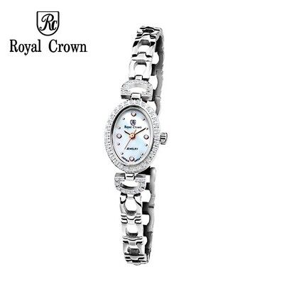 Đồng hồ nữ chính hãng Royal Crown 6537 dây thép vỏ trắng