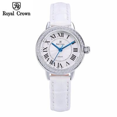Đồng hồ nữ chính hãng Royal Crown 4601 dây da trắng