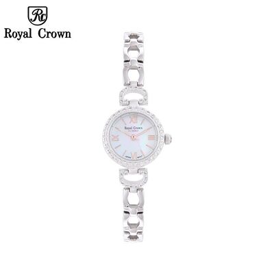 Đồng hồ nữ Chính hãng Royal Crown 6536 dây thép vỏ trắng