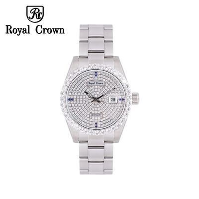 Đồng hồ nam chính hãng Royal Crown 3662M dây thép mặt full đá