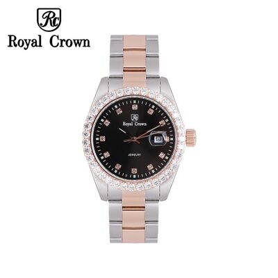 Đồng hồ nam chính hãng Royal Crown 3662M dây thép vỏ vàng hồng