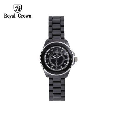 Đồng hồ nữ chính hãng Royal Crown 3821 ceramic đen