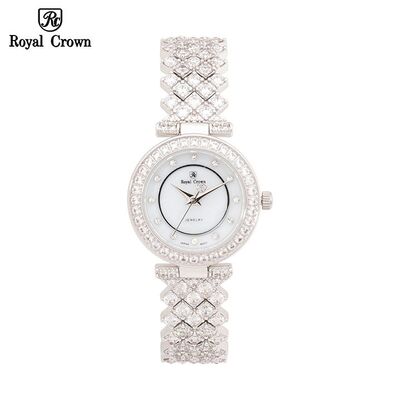Đồng hồ nữ chính hãng Royal Crown 4617 dây đá vỏ trắng