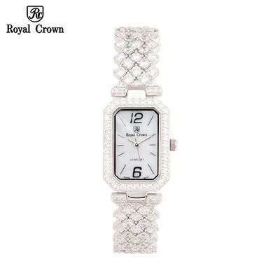 Đồng hồ nữ chính hãng Royal Crown 6316 dây đá vỏ trắng