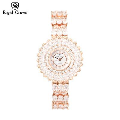 Đồng hồ nữ chính hãng Royal Crown 6804 dây đá vỏ vàng hồng