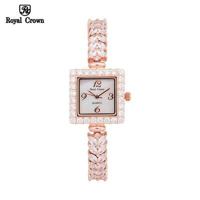 Đồng hồ nữ chính hãng Royal Crown 3808 dây đá vỏ vàng hồng