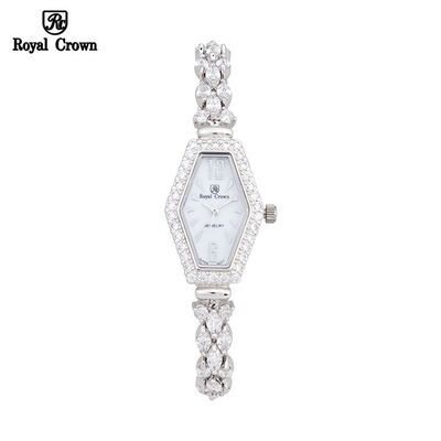 Đồng hồ nữ chính hãng Royal Crown 63810 dây đá vỏ trắng