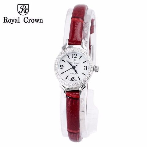 Đồng hồ nữ chính hãng Royal Crown 6539 dây da đỏ