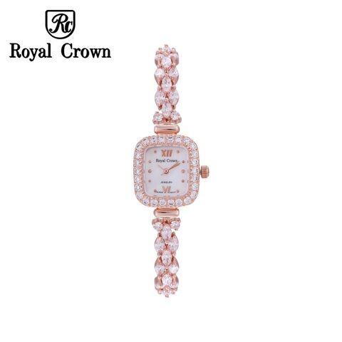 Đồng hồ chính hãng Royal Crown 1514 dây đá vỏ vàng hồng