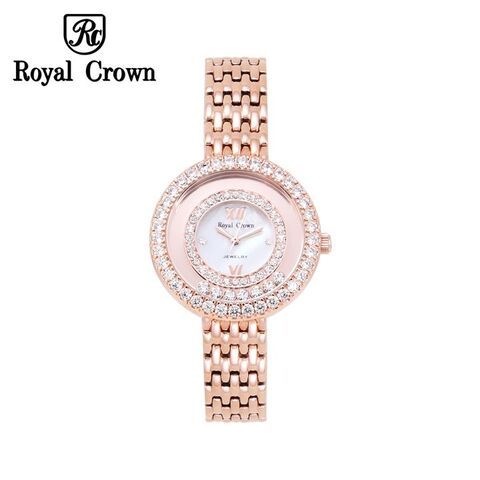 Đồng hồ nữ chính hãng Royal Crown 3628 dây thép vỏ vàng hồng