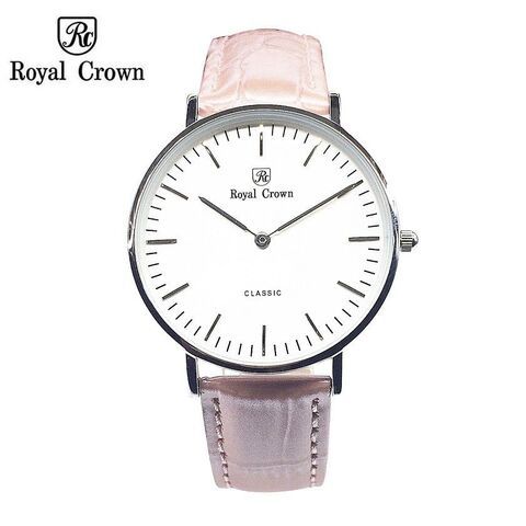 Đồng hồ nữ chính hãng Royal Crown 7601 dây da hồng