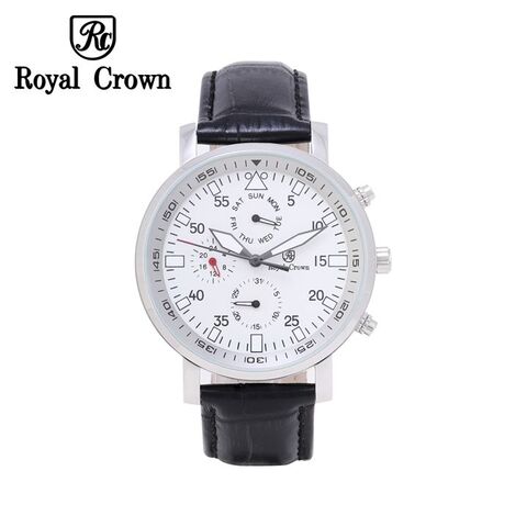 Đồng hồ nam chính hãng Royal Crown 5603 dây da đen