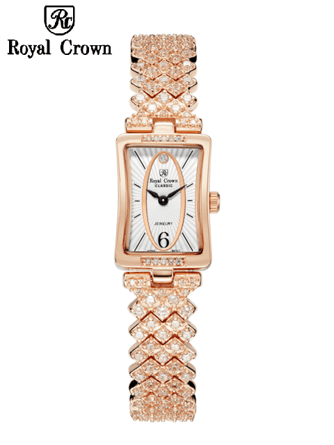 Đồng hồ nữ Chính hãng Royal Crown 2603 dây đá vỏ vàng hồng