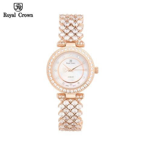 Đồng hồ nữ chính hãng Royal Crown 4617 dây đá vỏ vàng hồng