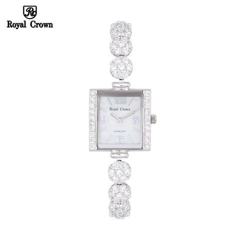 Đồng hồ nữ chính hãng Royal Crown 3819 dây đá vỏ trắng