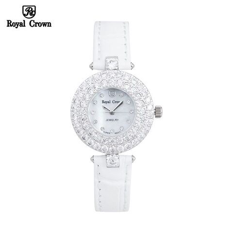 Đồng hồ nữ chính hãng Royal Crown 3624 dây da trắng