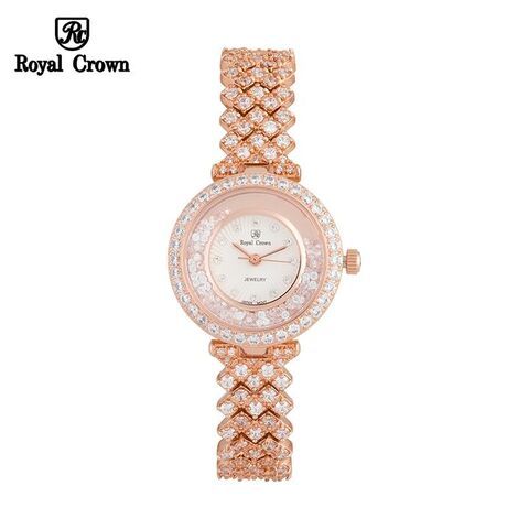 Đồng hồ nữ Chính Hãng Royal Crown 2606L-J-RG (dây đá vỏ vàng hồng)